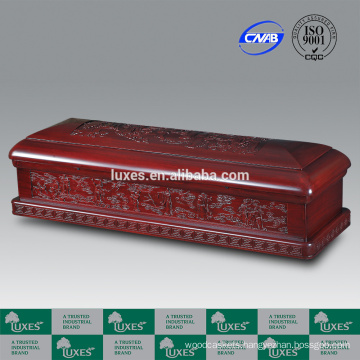 LUXES Presiden-Fairies Chinese Artistic Casket Funeral Wooden Caskets With Delicate Carvings